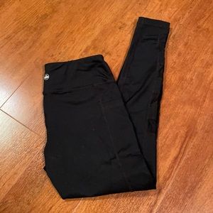 Senita black leggings with mesh detailing